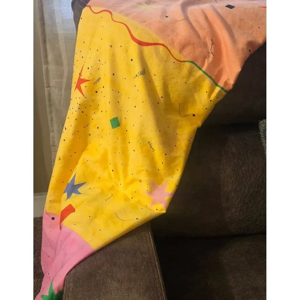 Christian Fischbacher 100% Cotton 80's Inspired Duvet Cover - Button Closure